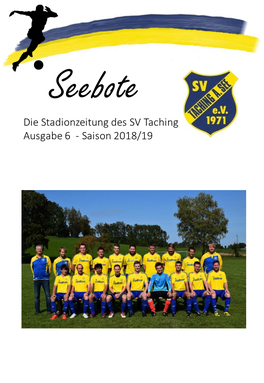 Die Stadionzeitung Des SV Taching Ausgabe 6 - Saison 2018/19