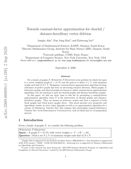 Towards Constant-Factor Approximation for Chordal/Distance