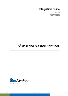 Vx 810 & VX 820 Sentinel Integration Guide