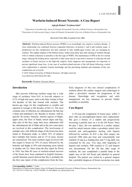 Warfarin-Induced Breast Necrosis: a Case Report