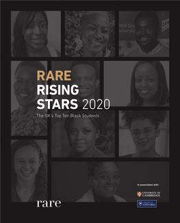RARE RISING STARS 2020 the UK’S Top Ten Black Students