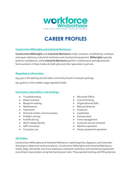 Career Profiles