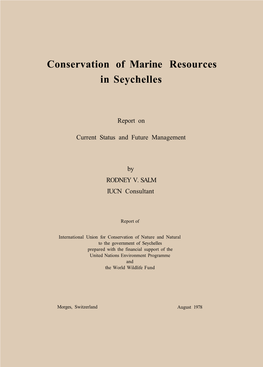 Conservation of Marine Resources in Seychelles