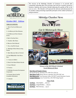 Mobridge Chamber News