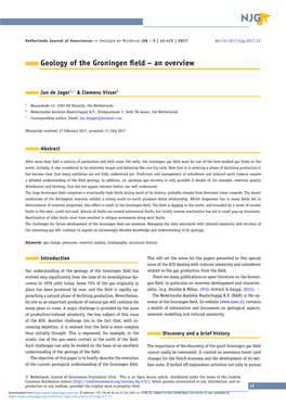 Geology of the Groningen Field – an Overview