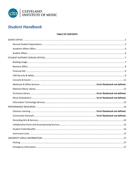 Student Handbook