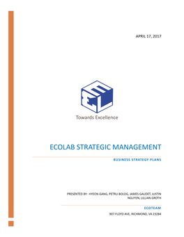 Ecolab Strategic Management