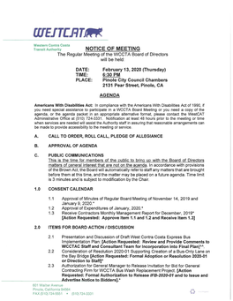 WCCTA BOD Meeting Packet Feb. 13, 2020