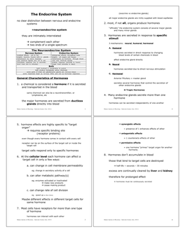 The Endocrine System