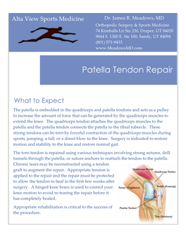 Patella Tendon Repair