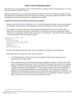 Regression Analysis 1