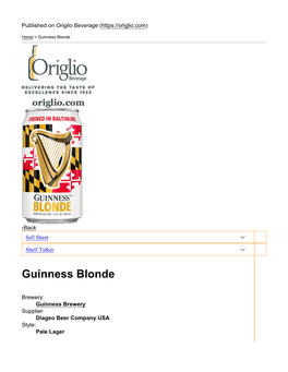 Guinness Blonde