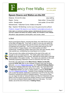 Epsom Downs and Walton-On-The-Hill