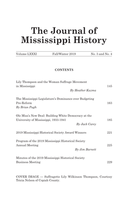 The Journal of Mississippi History