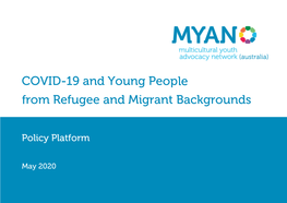 MYAN COVID-19 Policy Platform May 2020 1