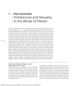 Architecture and Sexuality in the Words of Filarete