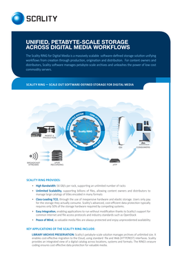 Unified, Petabyte-Scale Storage Across Digital Media Workflows