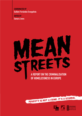Mean Streets: a Report on the Criminalisation of Homelessness In