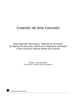 Creacion De Arte Concreto