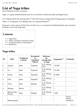 List of Naga Tribes - Wikipedia 20/01/2017 15:04