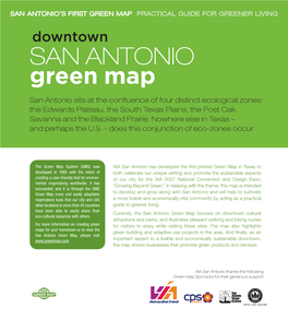 SAN ANTONIO’S FIRST GREEN MAP PRACTICAL GUIDE for GREENER LIVING Downtown SAN ANTONIO Green Map