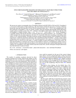 BELT STRUCTURE and the ORBIT of FOMALHAUT B