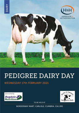 PEDIGREE DAIRY DAY WEDNESDAY 17Th FEBRUARY 2021