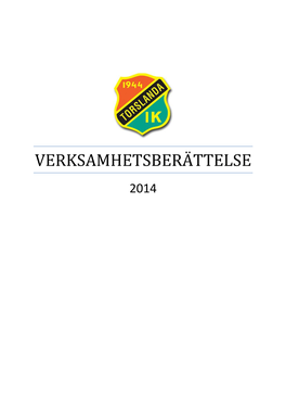 Verksamhetsberättelse