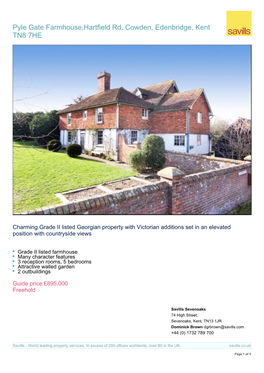 Pyle Gate Farmhouse,Hartfield Rd, Cowden, Edenbridge, Kent TN8 7HE