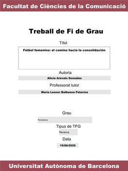 Treball De Fi De Grau