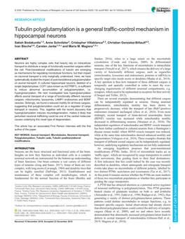 Tubulin Polyglutamylation Is a General Traffic-Control Mechanism In