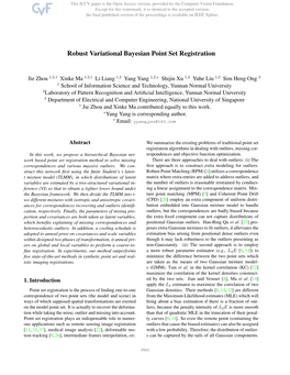 Robust Variational Bayesian Point Set Registration