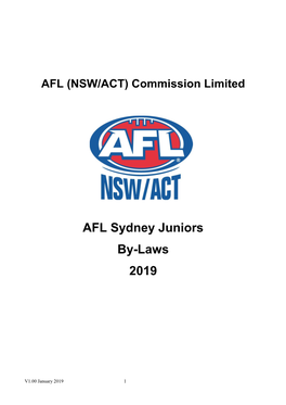 AFL Sydney Juniors By-Laws 2019