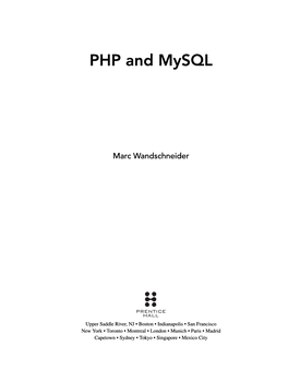 PHP and Mysql PHP and Mysql