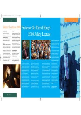 Professor Sir David King's 2008 Ashby Lecture