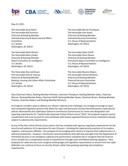 Cybersecurity Joint Trades Letter Re