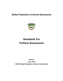 Standards for Feliform Sanctuaries