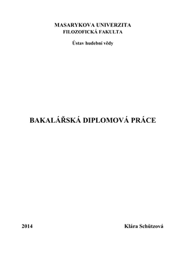 Bakalářská Diplomová Práce