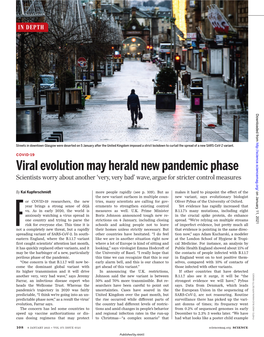 Viral Evolution May Herald New Pandemic Phase Scientists Worry About Another ‘Very, Very Bad’ Wave, Argue for Stricter Control Measures