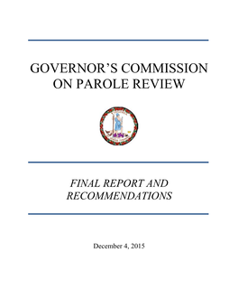 Governor's Commission on Parole Review Page 2