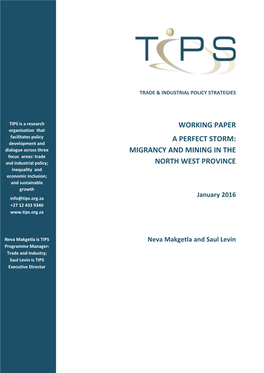 Migrancy and Mining in the North West Province