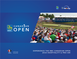 Experience the Rbc Canadian Open 2018 Hospitality & Pro