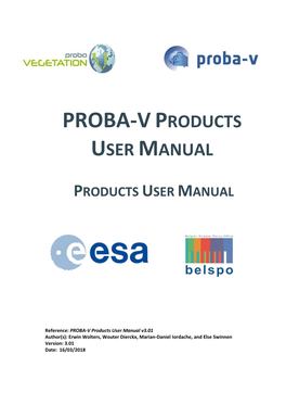 Proba-V Products User Manual