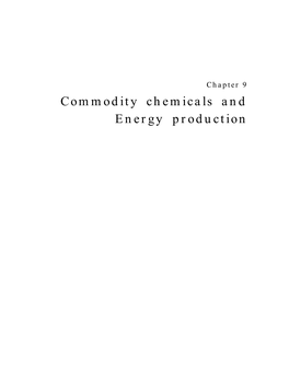 Commodity Chemicals and Energy Production Contents