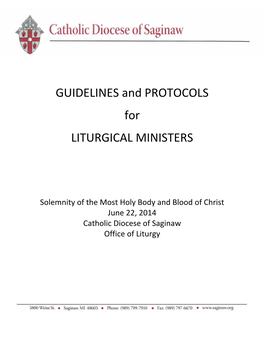 GUIDELINES and PROTOCOLS for LITURGICAL MINISTERS