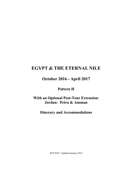 Egypt & the Eternal Nile