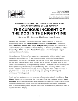 The Curious Incident of the Dog in the Night-Time