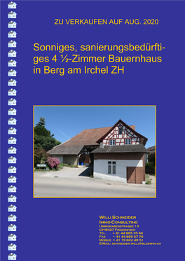 Ges 4 ½-Zimmer Bauernhaus in Berg Am Irchel ZH