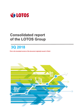 Consolidated Report of the LOTOS Group 3Q 2018