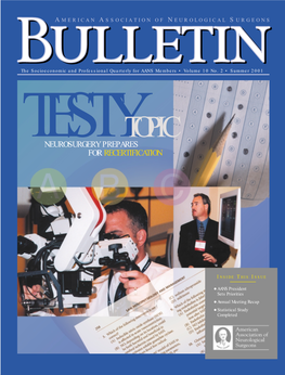 AANS Bulletin Vol. 10 No. 2 Summer 2001